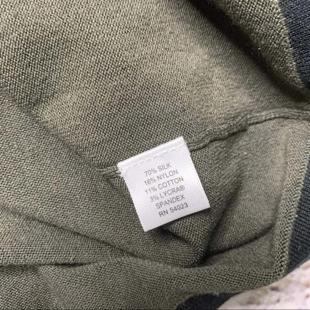 Banana Republic V-neck Sweater in Black/Olive
